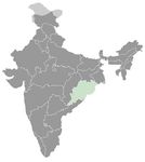 Inde • |0736/0940| • dynastie Bhaumakara: carte